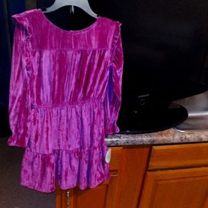Velvet fuschia dress